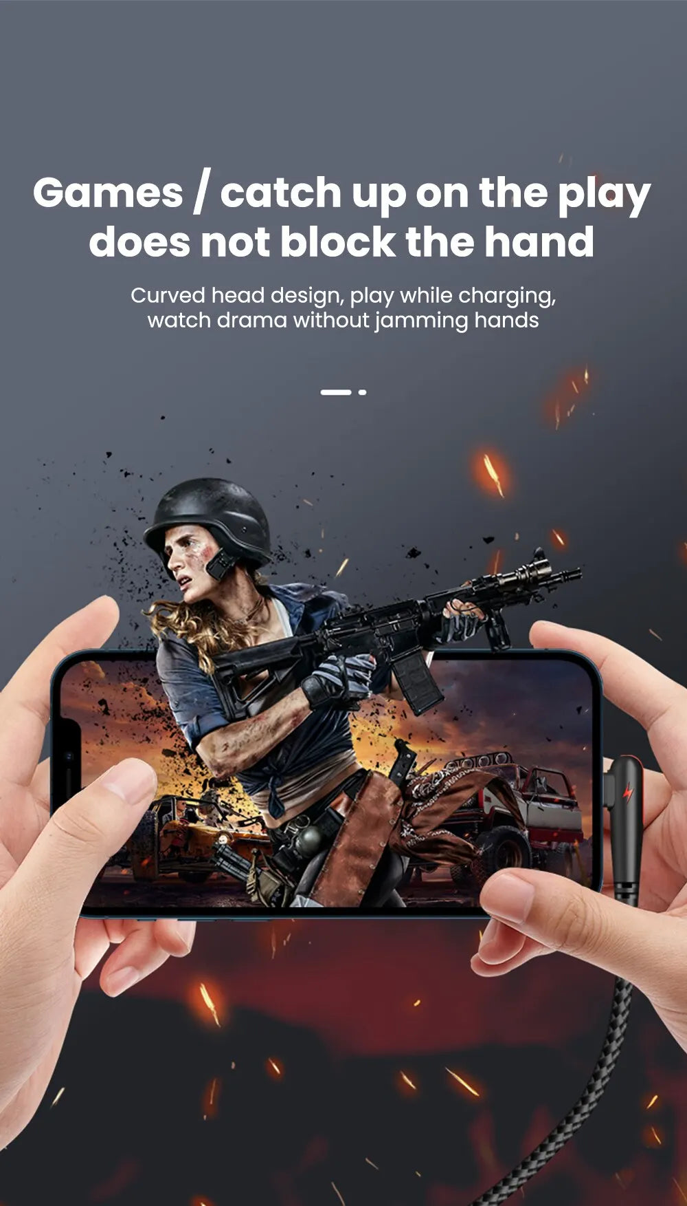 90 Degree Elbow Type C USB Fast Charging