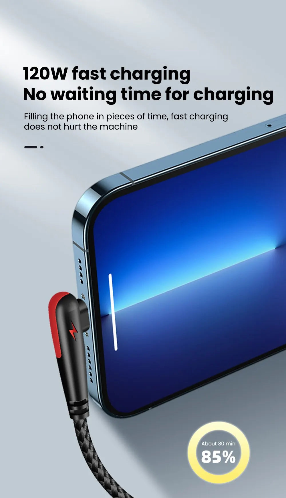90 Degree Elbow Type C USB Fast Charging