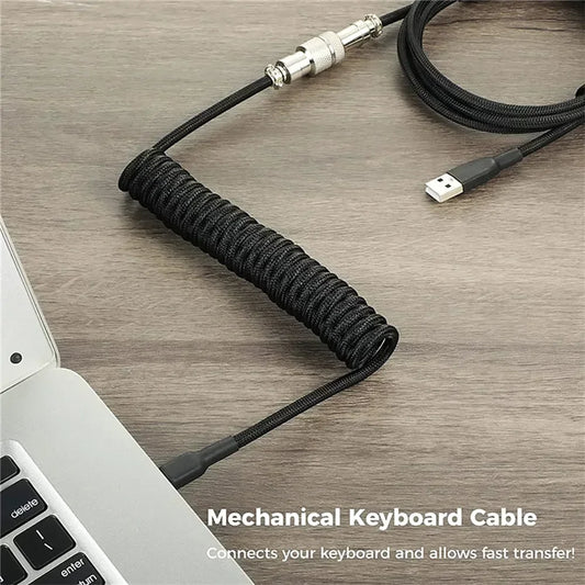 Mechanical Keyboard Coiled Cable, Type-C USB Port, Aviator