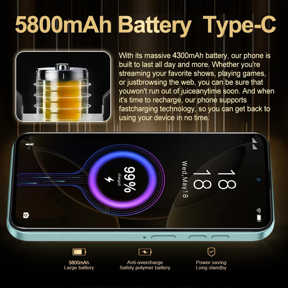 FUFFI X7 Pro Smartphones Cellphone Android 14 6.56
