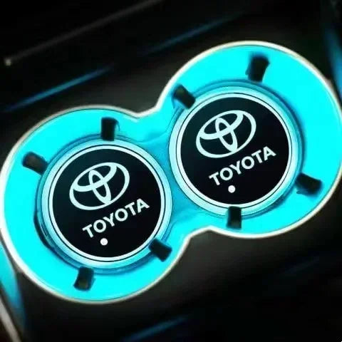 2PCS Car Water Cup Coaster Holder Led Atmosphere