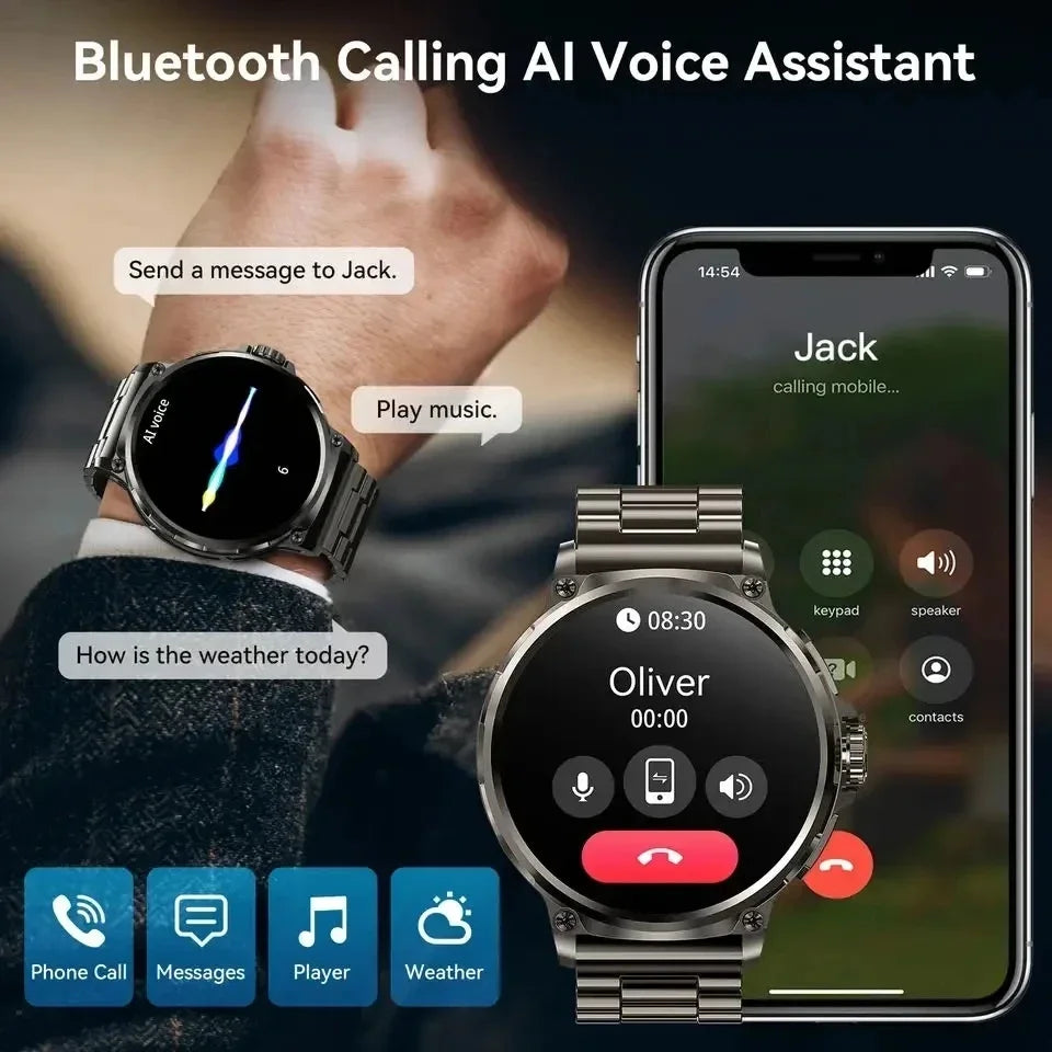 New 710mAh Bluetooth Call Smart Watch Men Sports