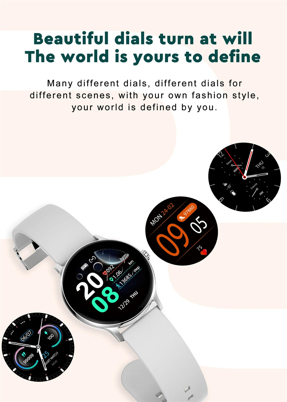 LIGE Women Smart band Watch Real-time Weather Forecast