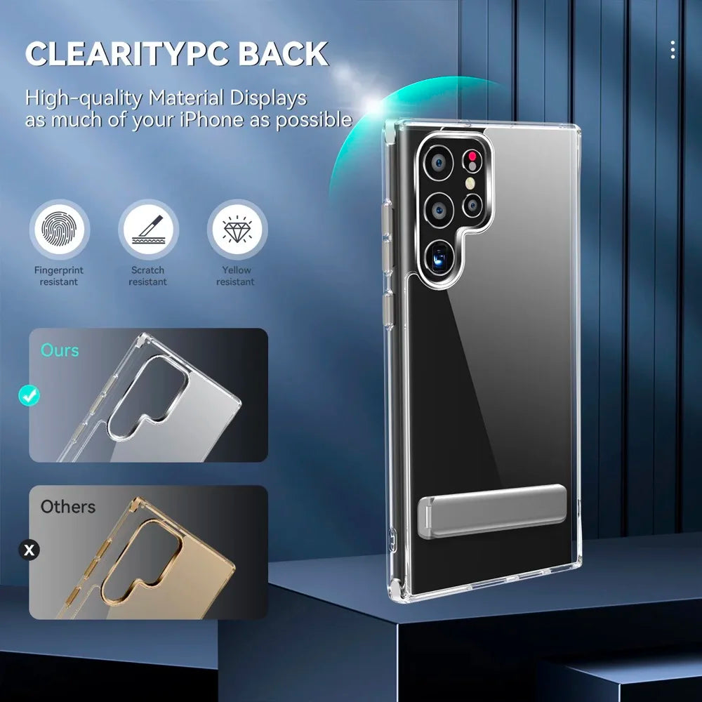 UYUXIO Kickstand Clear Mobile Phone Case for Samsung