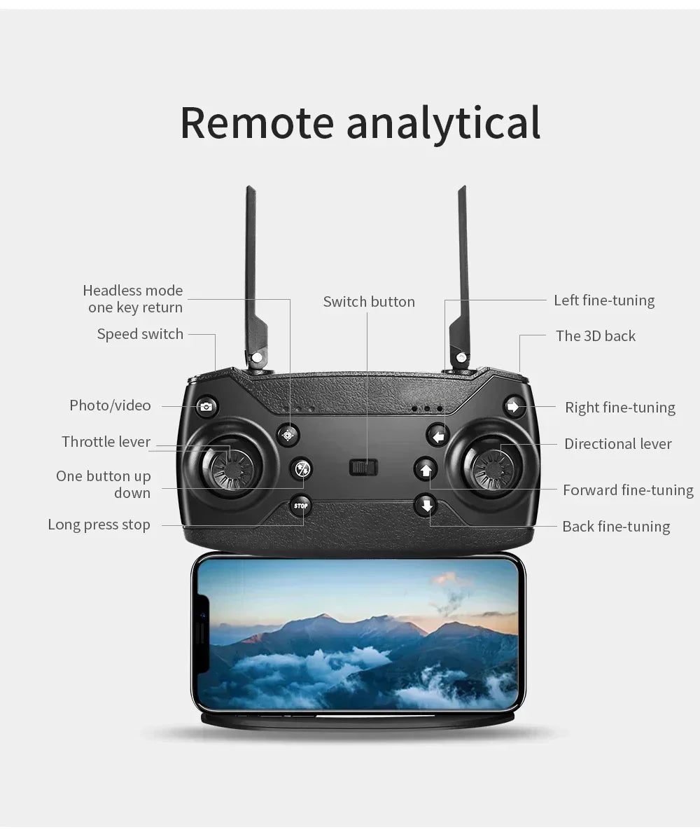 E88 Pro RC Drone WiFi FPV Height Hold