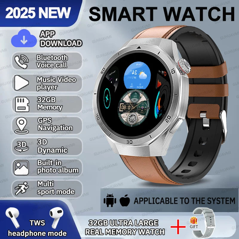 2025 Fashion 32GB Big Memory Men Smart Watch