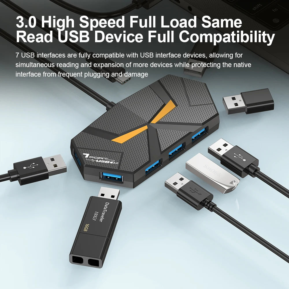 7 Ports USB 3.0 HUB Type C Docking