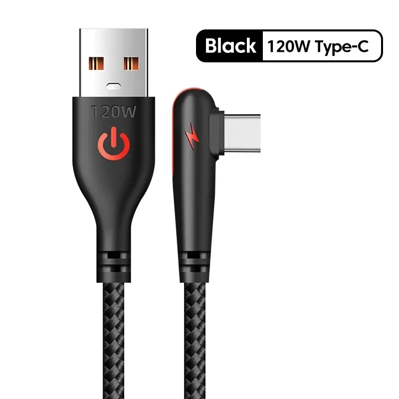 90 Degree Elbow Type C USB Fast Charging