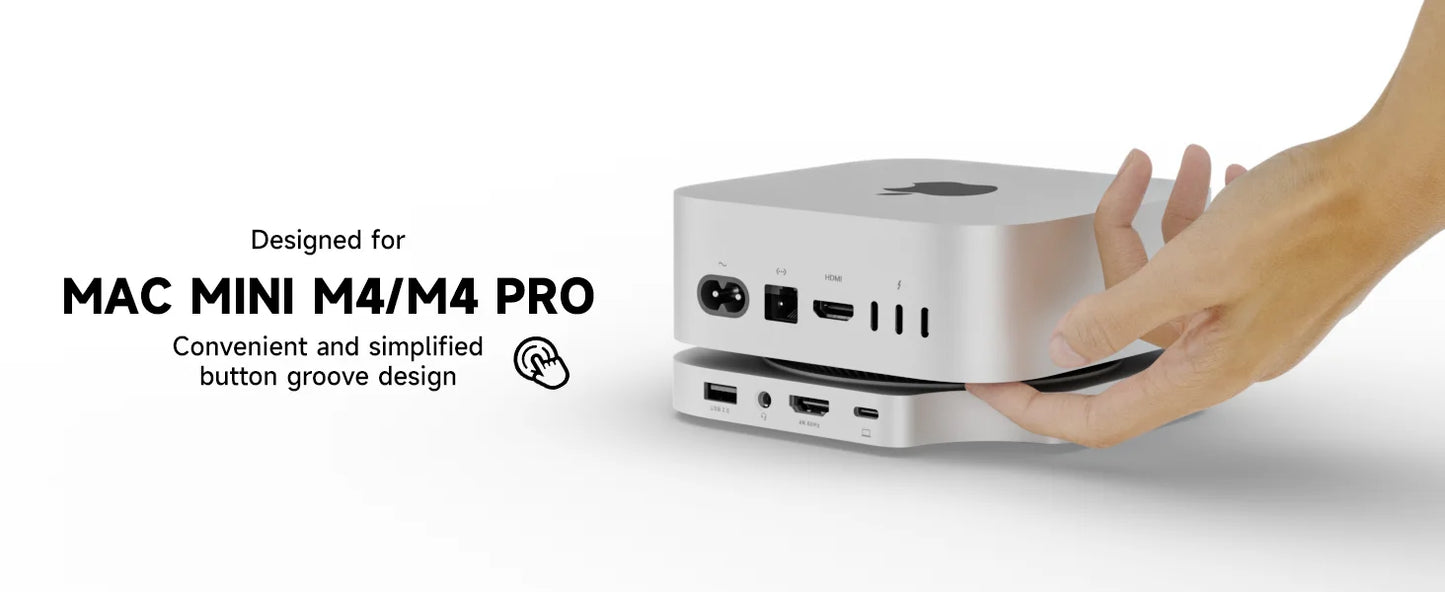 Minisopuru Mac Mini M4 Dock Stand with M.2
