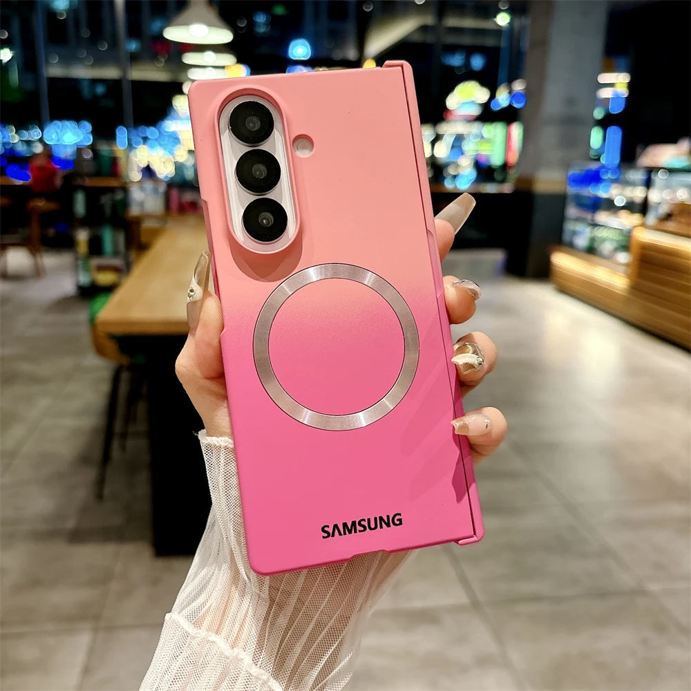 Soft Liquid Silicone Gradient Magnetic Case for Samsung Galaxy Z Fold