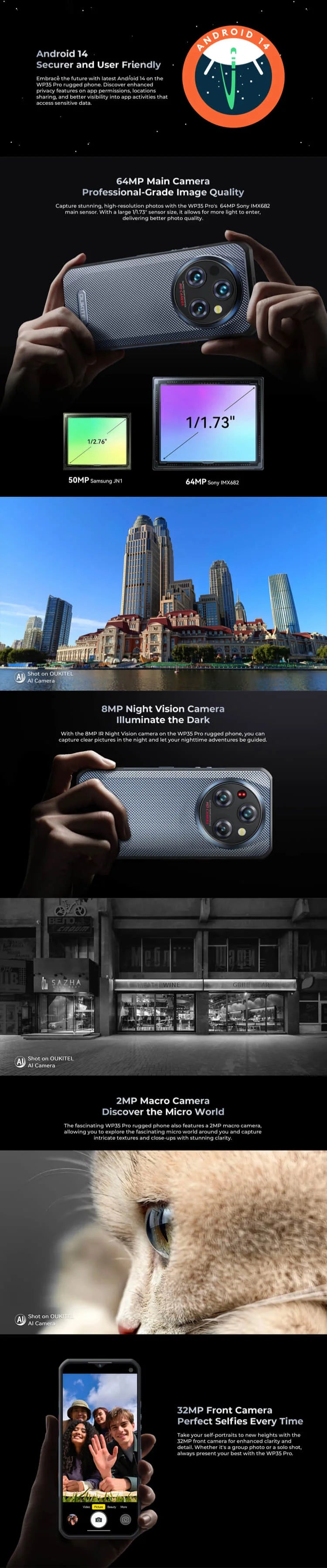 Oukitel WP35 Pro Rugged Smartphone 5G 11000mAh 36GB+512GB