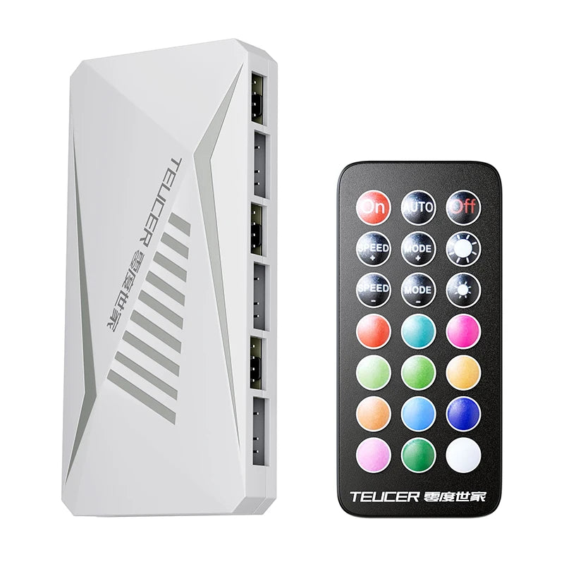 TEUCER 3 in 1 Fan Hub 4Pin PWM