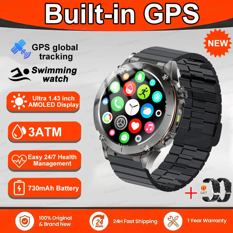 2025 New Smart Watch Men 1000mAh Large Capacity