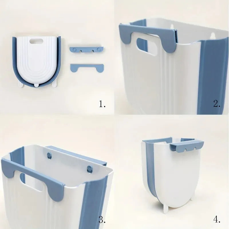 6L10L Kitchen Folding Hanging Trash Can Wall Mounted