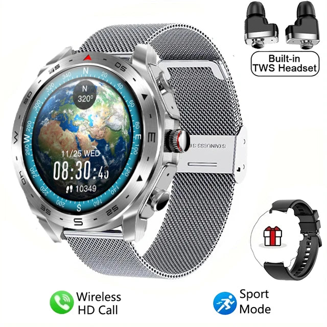 2024 New Smart Watch TWS 2-in-1 Bluetooth Earphones