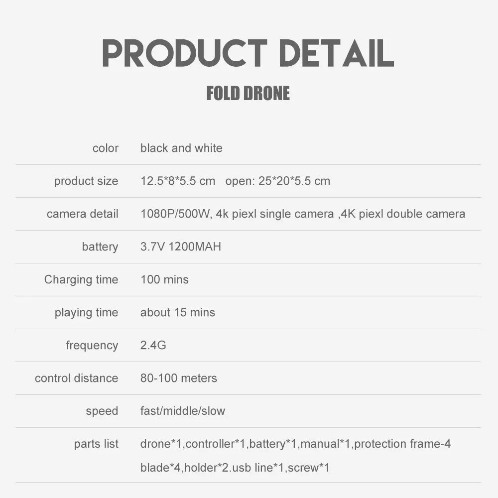 New E88Pro RC Drone 4K Professinal With 1080P
