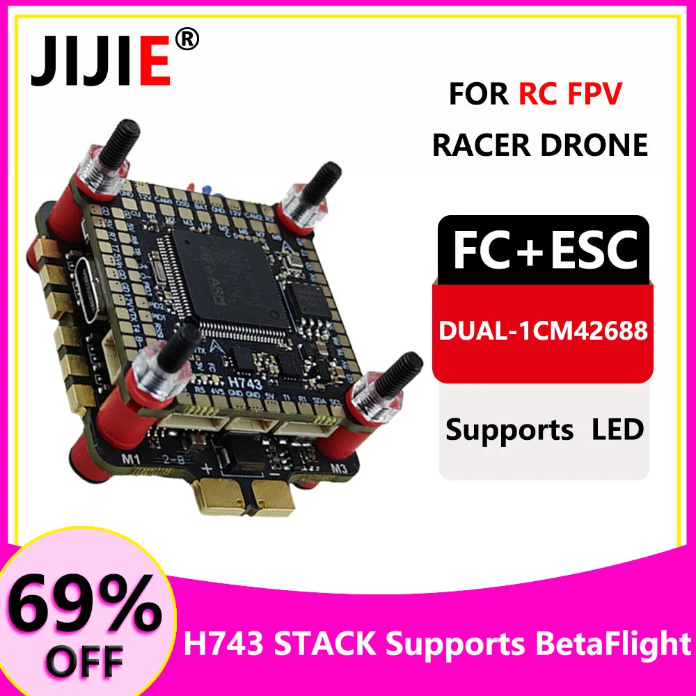 JIJIE H743 STACK Supports BetaFlight Flight Controller Dual