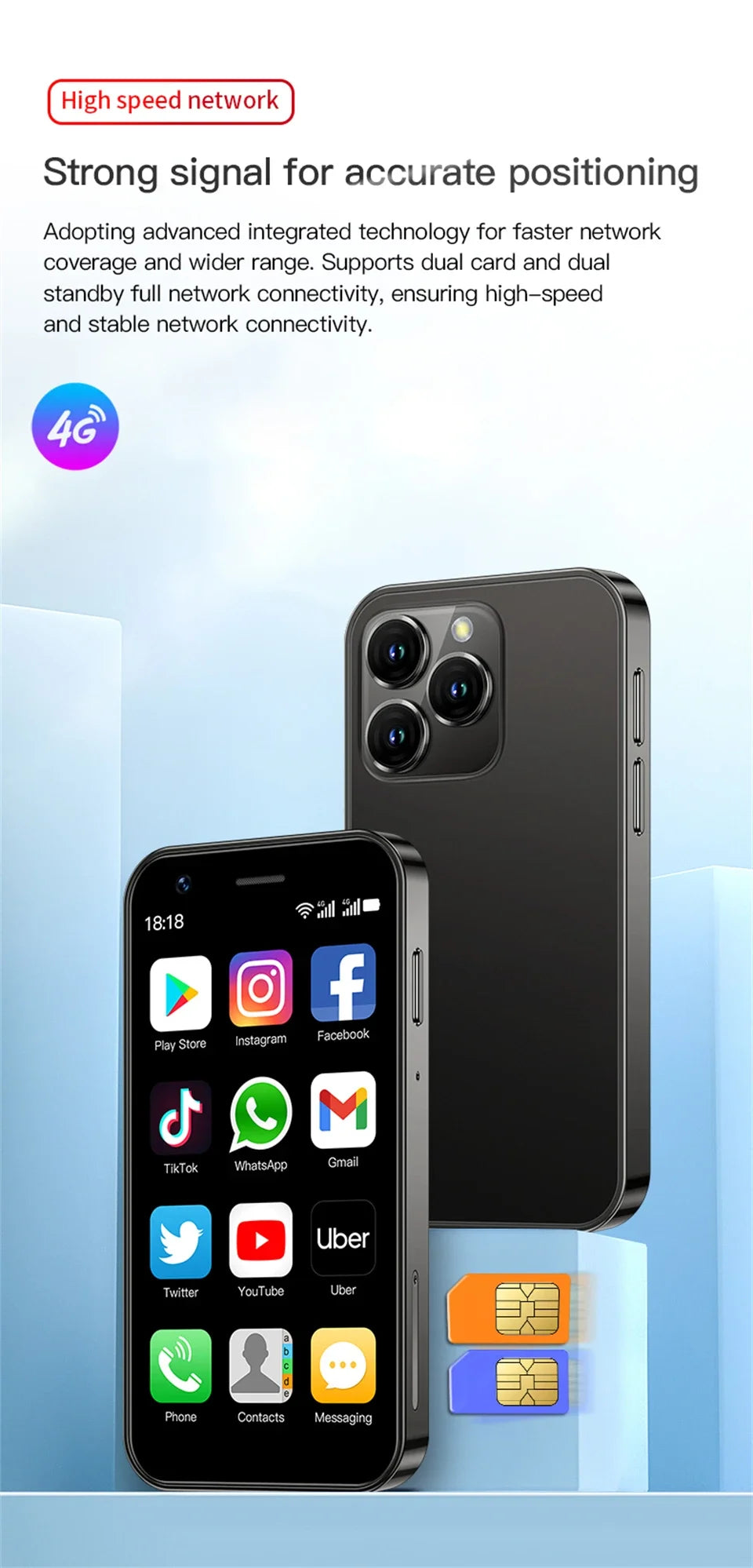 Original SOYES XS16 Mini Smartphone Phone 4G LTE