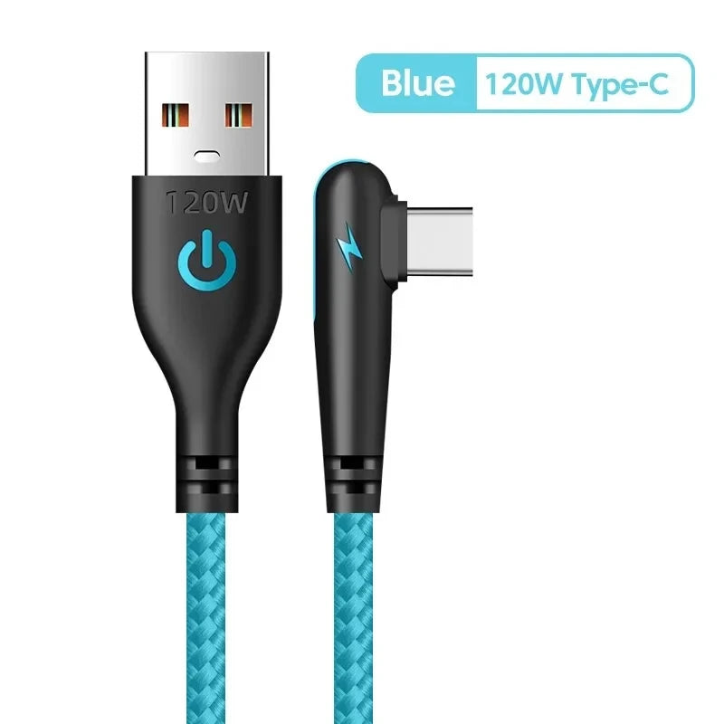 90 Degree Elbow Type C USB Fast Charging