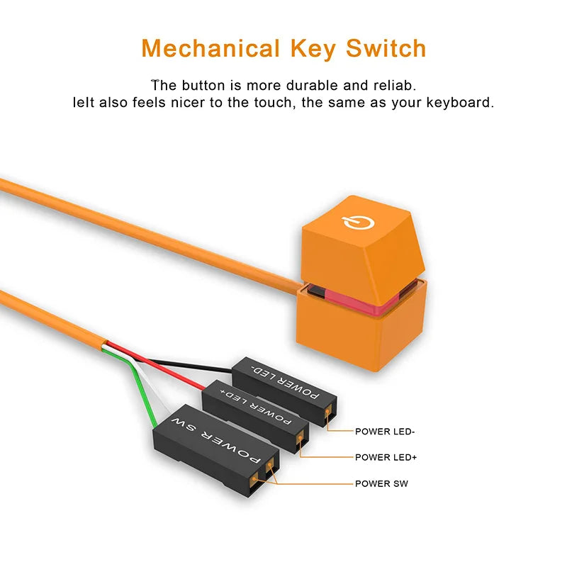 1.8M Desktop Computer Power Switch with LED Lights