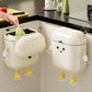 9L/12L DIY Cream-Colored Wall-mounted Kitchen Trash Can with