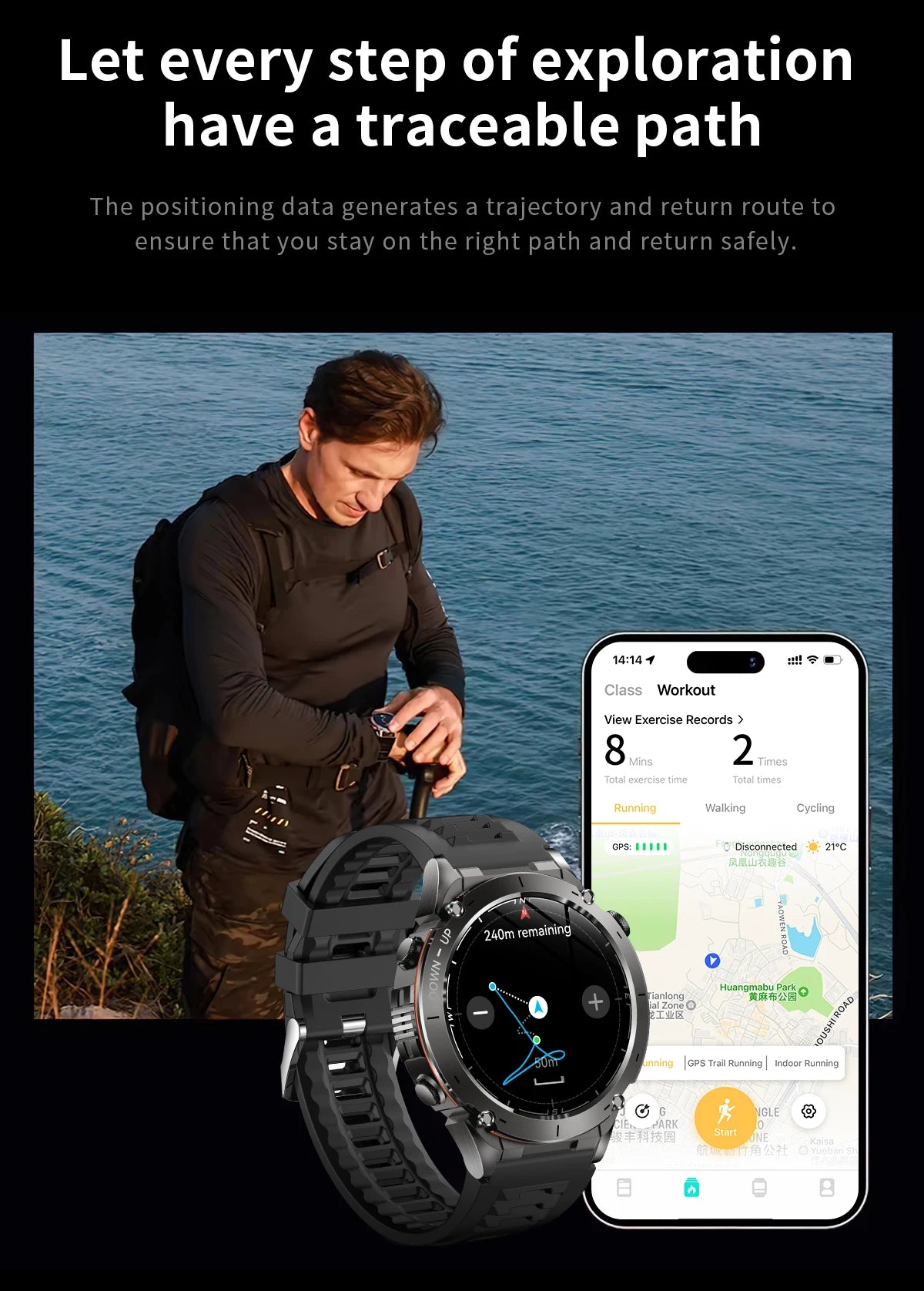 2025 New Smart Watch Men 1000mAh Large Capacity