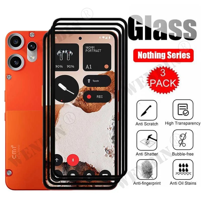 3 Pcs Tempered Glass For Nothing Phone 3