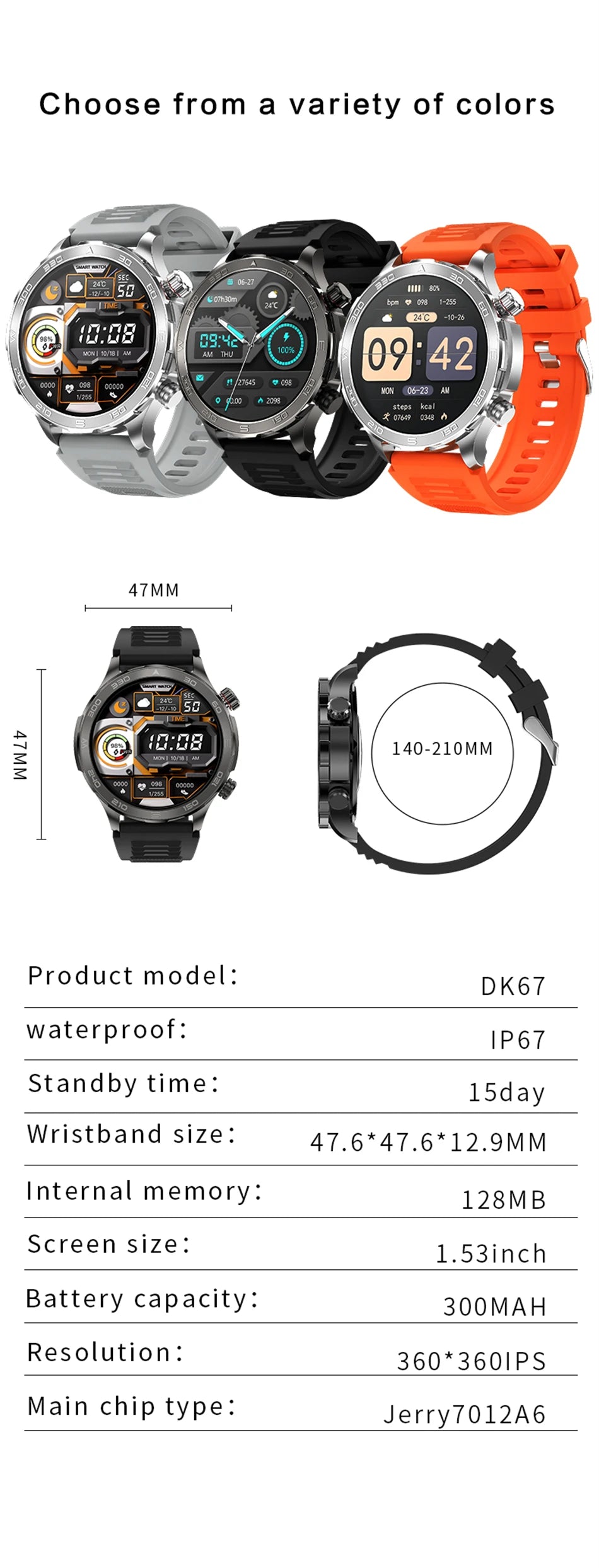 2025 New Bluetooth Call Smart Watch Men For