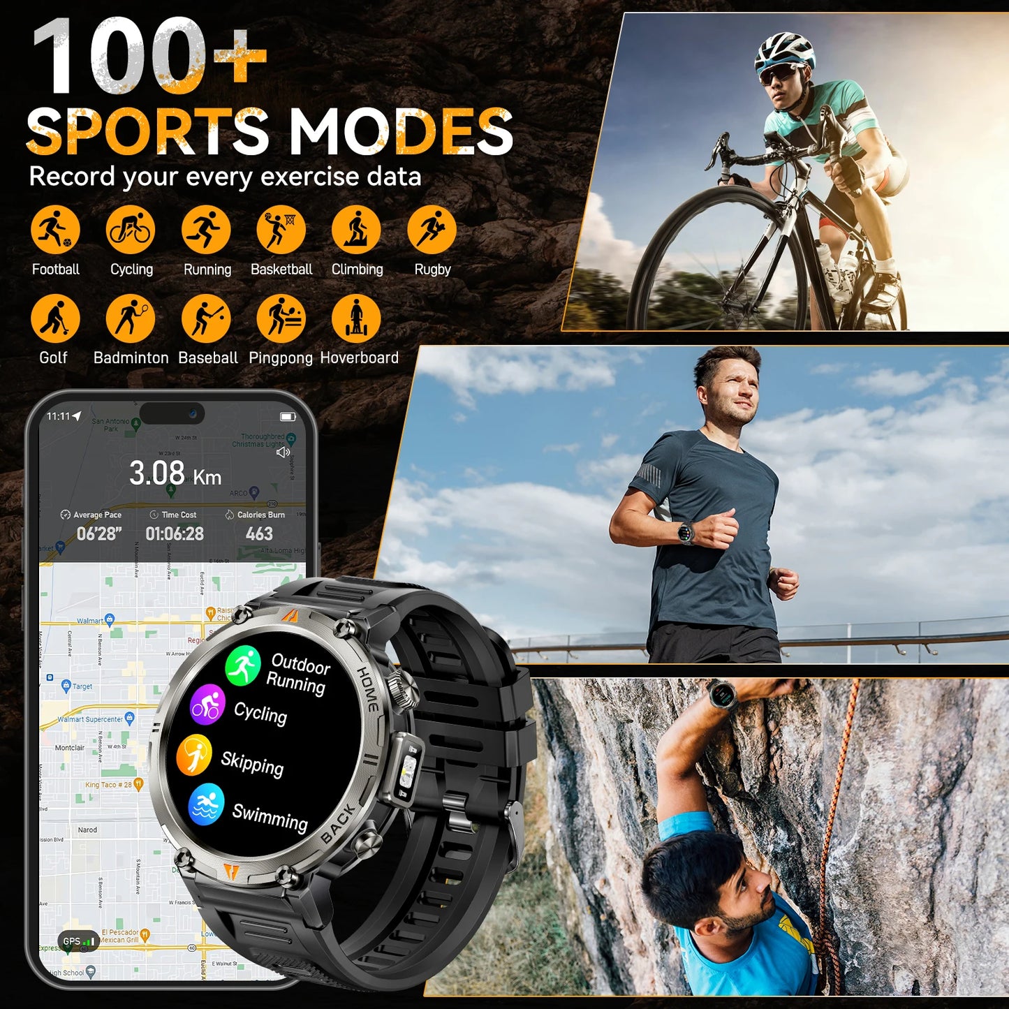 EIGIIS KE3 Smart Watch 3ATM Waterproof Original Design