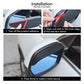2PCS Car Rearview Mirror Rain Eyebrow Carbon Fiber