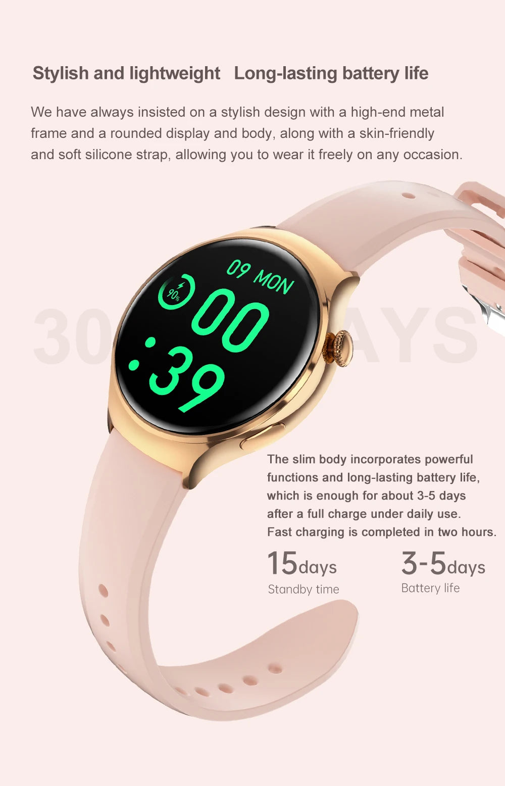 2025 New Lady Fashion Smart Watch women AMOLED