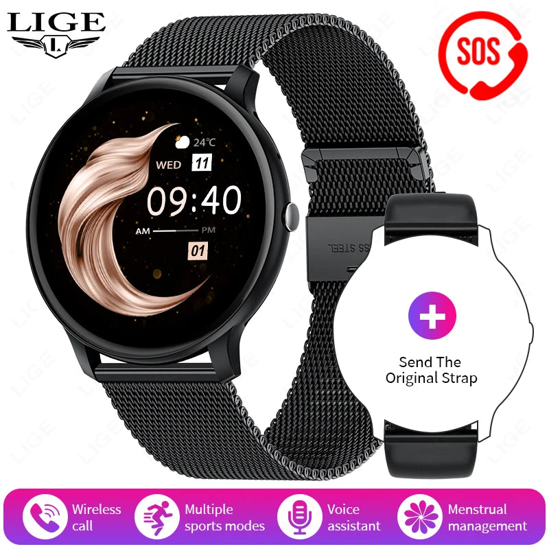 2025 New Smart Watch Women Men Bluetooth Call
