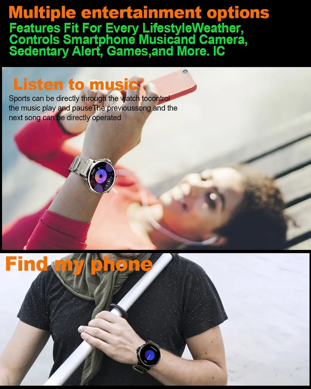 New 710mAh Bluetooth Call Smart Watch Men Sports