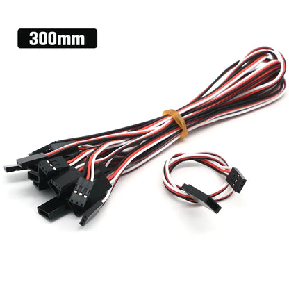 10pcs 100mm/150mm/200mm/300mm/500mm RC Servo Extension Cord Cable Wire