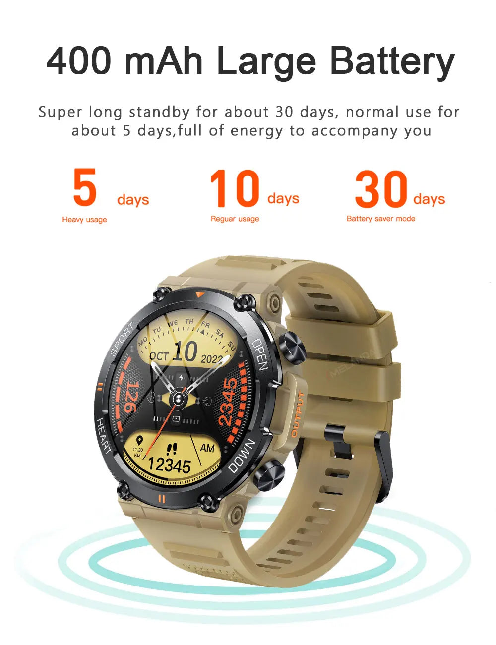 MEVADEN 1.39 Inch HD Bluetooth Call Smart Watch