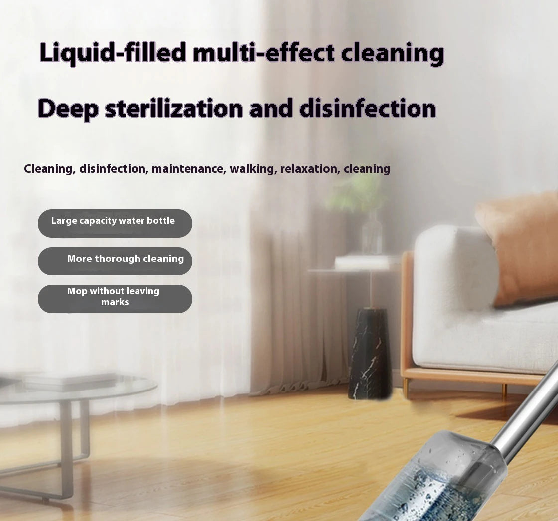 New Large Household Spray Mop With Replaceable Microfiber