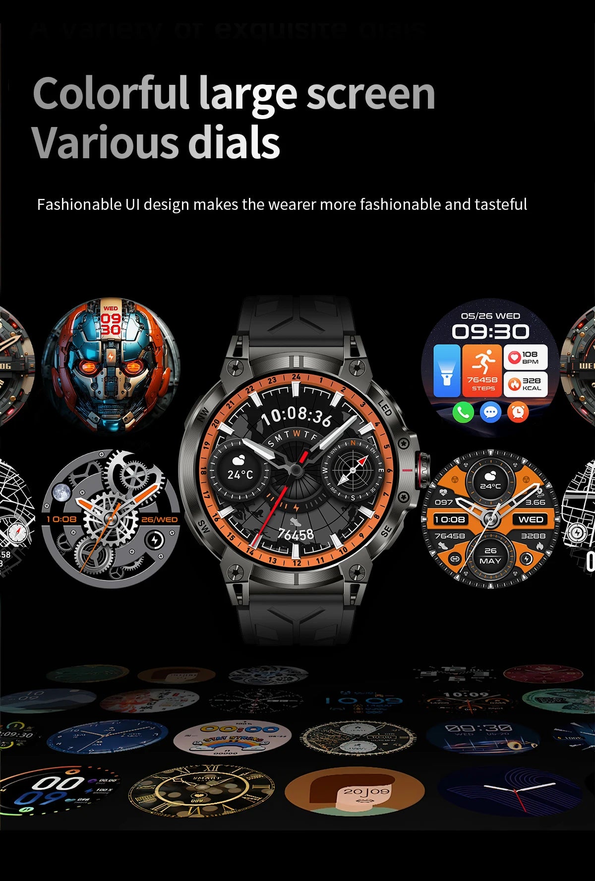 LIGE 760mAh Large Battery Outdoor Smart Watch Men