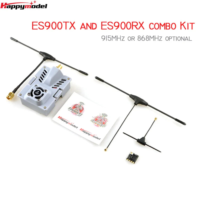 Happymodel ELRS Micro ES900RX（Receiver）ES900TX（Module）Combo Kit 915MHz ExpressLRS Firmware