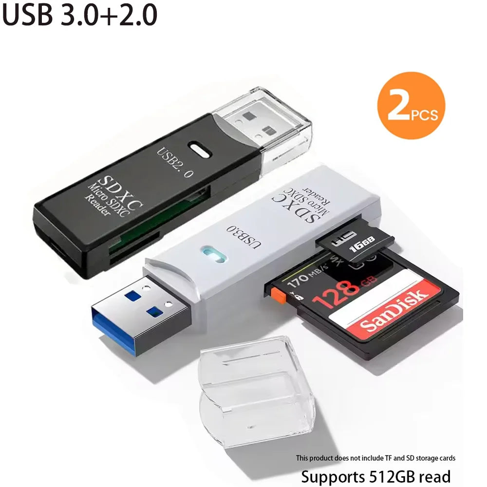 2-in-1 Multi Functional  USB 3.0 Card ReaderMicro