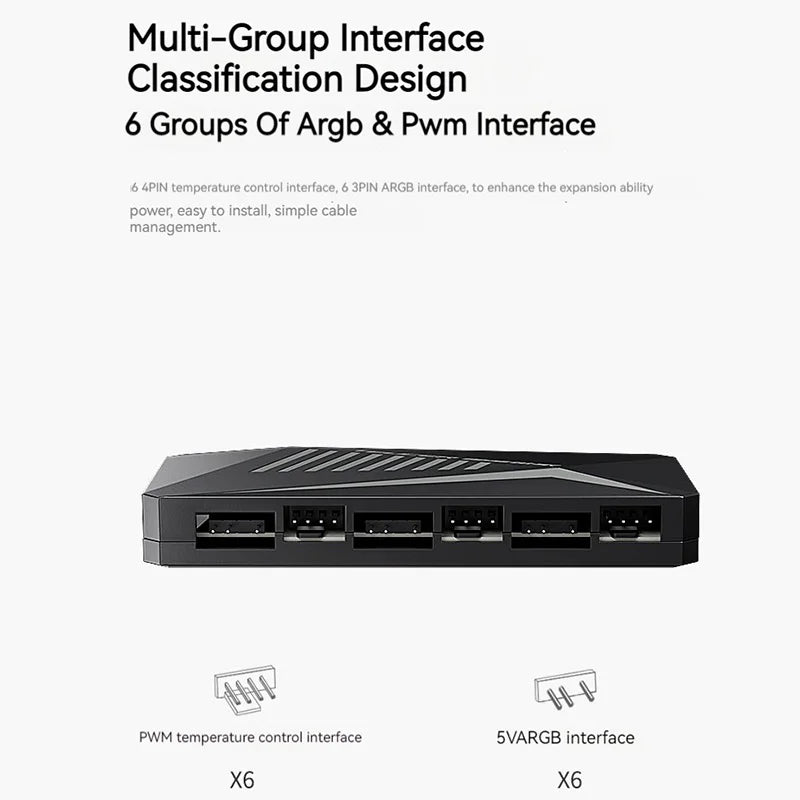 TEUCER 3 in 1 Fan Hub 4Pin PWM