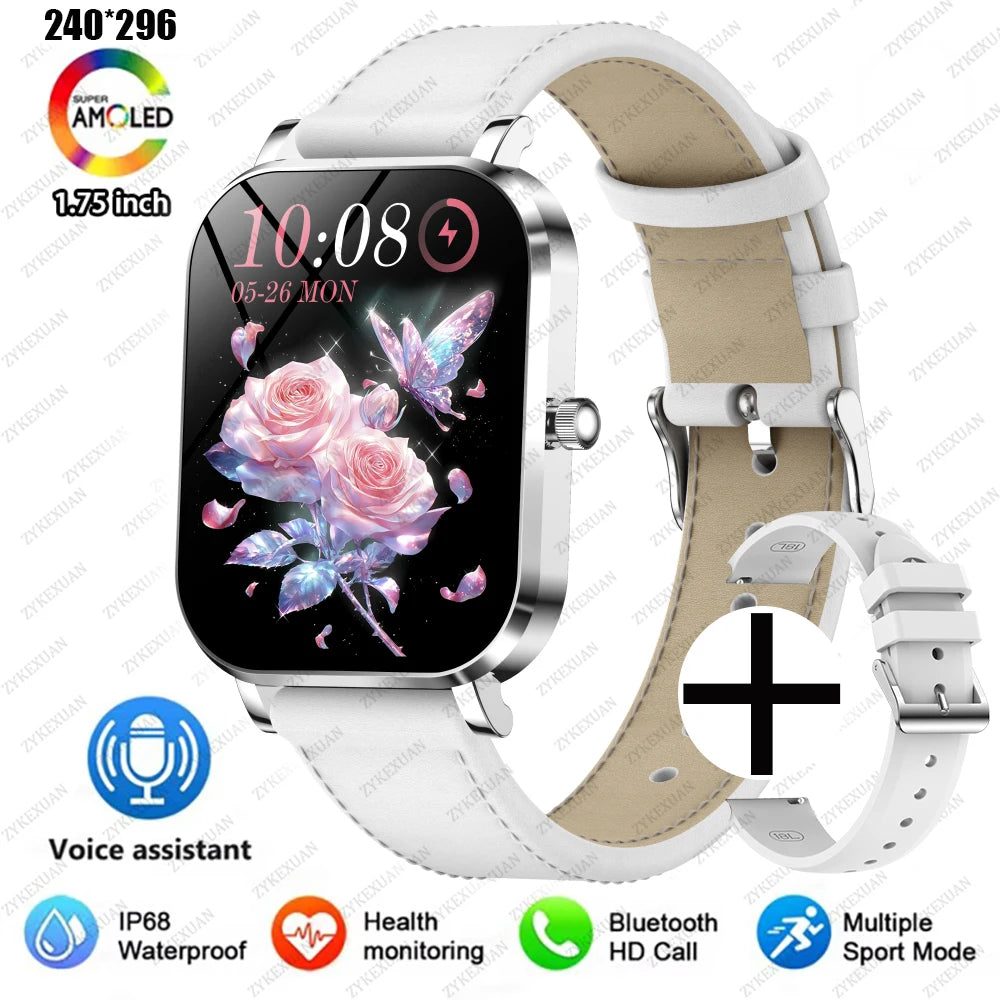 2025 New Smart Watch Women Waterproof Bluetooth Call