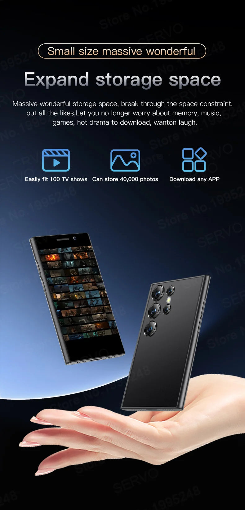 2024 New SERVO S24 Mini 4G Global Smartphone