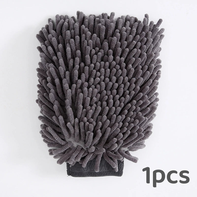 Microfiber cleaning gloves, car surface cleaning, interior cleaning,