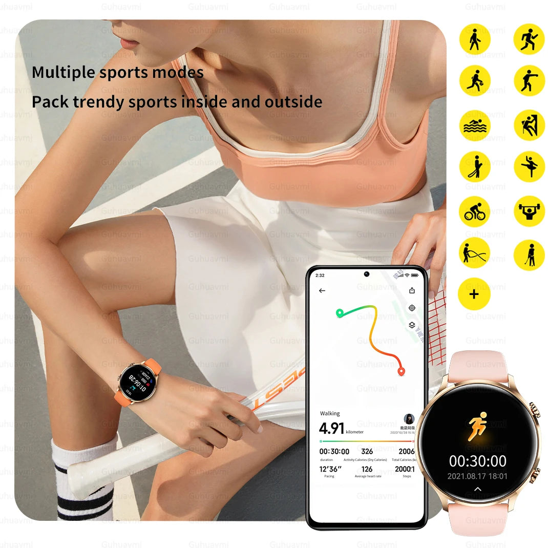 2025 New Smartwatch Women AMOLED HD Screen Always