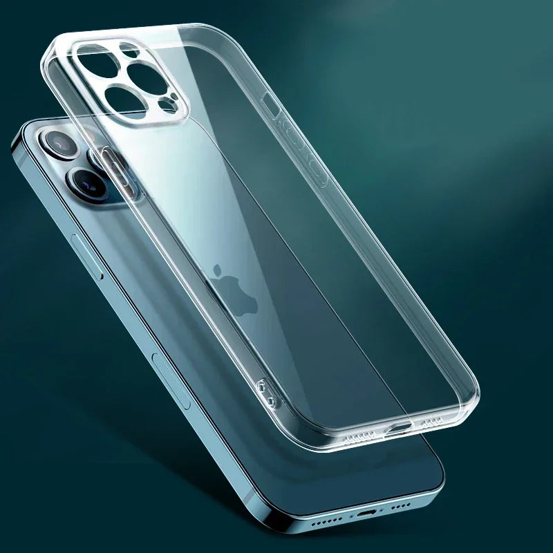 2 PCS Soft Transparent Back Cover for IPhone