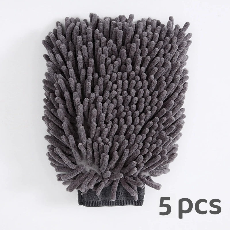 Microfiber cleaning gloves, car surface cleaning, interior cleaning,