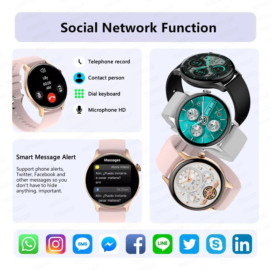 2024 New GPS Smart Watch Women True AMOLED