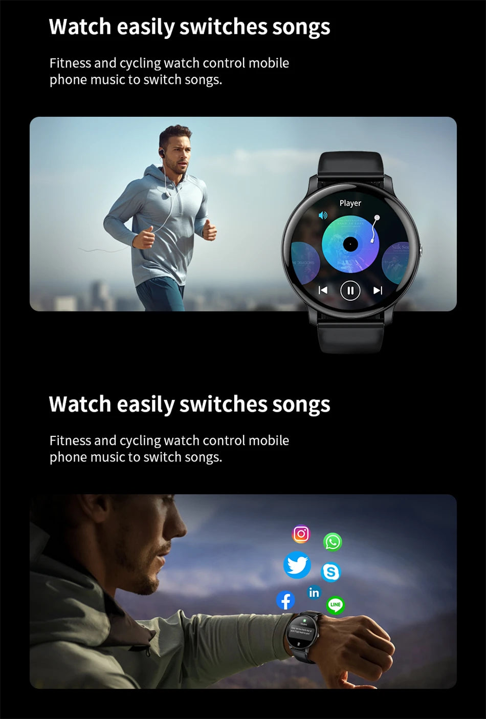 2025 New Smart Watch Women Men Bluetooth Call