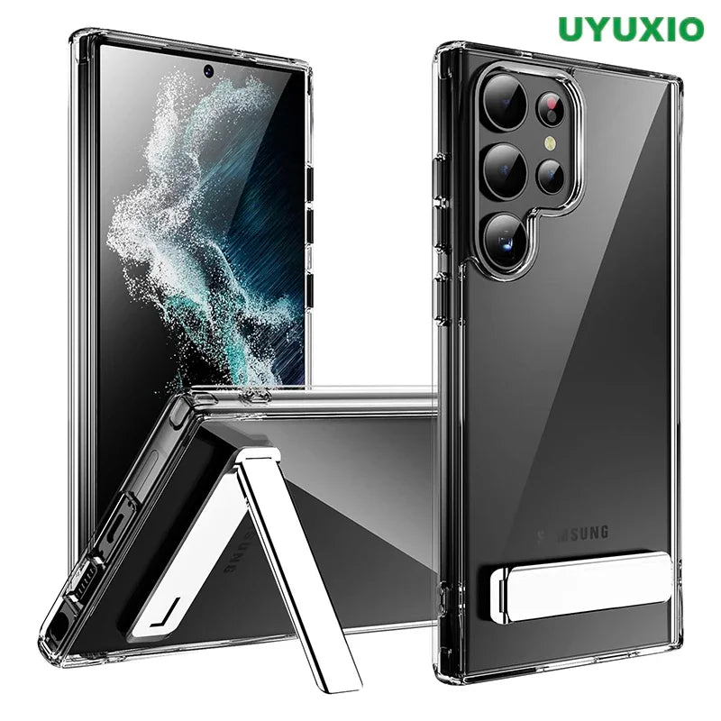 UYUXIO Kickstand Clear Mobile Phone Case for Samsung