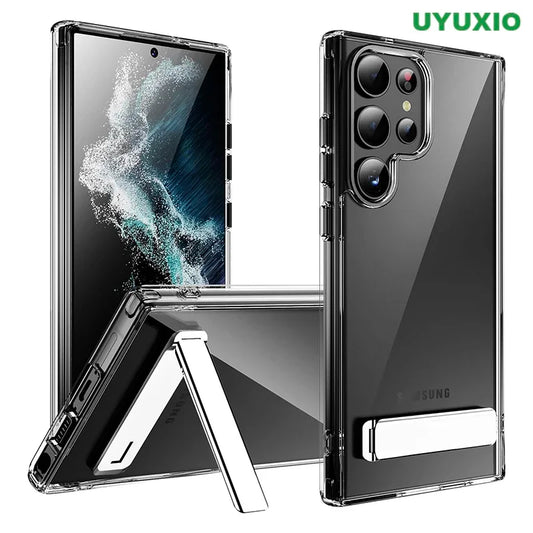 UYUXIO Kickstand Clear Mobile Phone Case for Samsung
